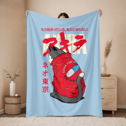 Discover Akira Cat - Akira - Throw Blankets