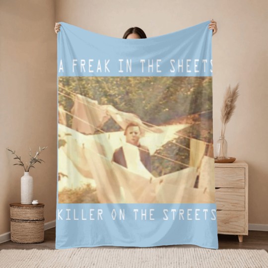Discover A Freak In The Sheet Killer On The Streets, John Carpenter's HALLOWEEN Throw Blankets