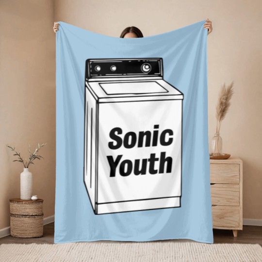 Discover Vintage Sonnic Youth Washing Machine Experimental Throw Blankets