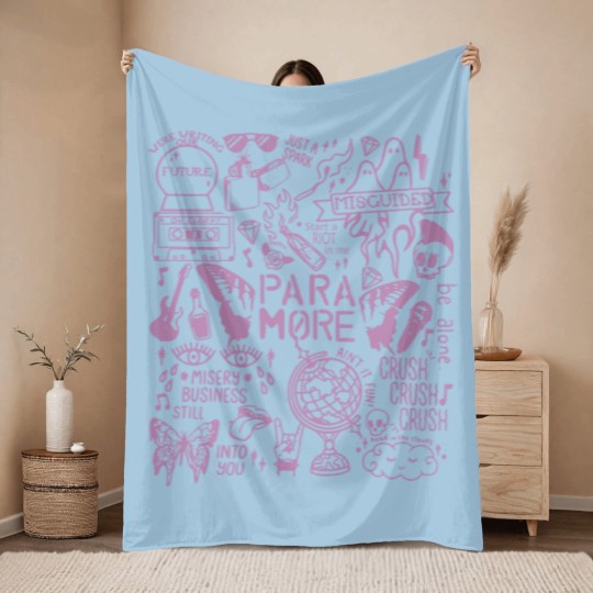 Discover Paramore Tattoo Rock Music Throw Blankets, Paramore Rock Music Band Throw Blankets