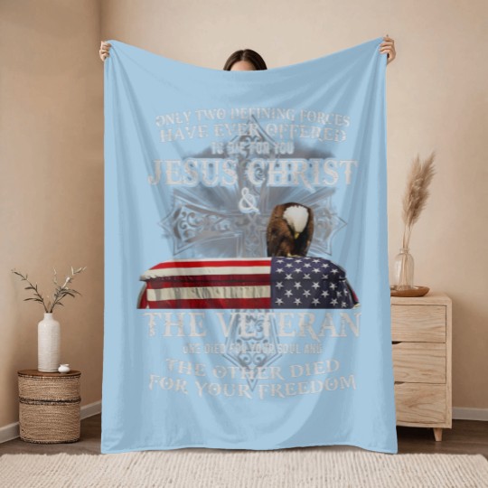 Discover Only Two Defining Forces Have Ever Offered To Die For You Throw Blankets, Jesus Christ Throw Blankets