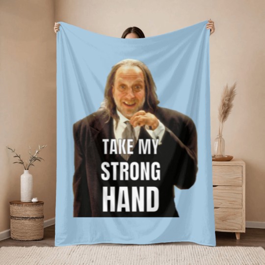 Discover TAKE MY STRONG HAND Throw Blankets