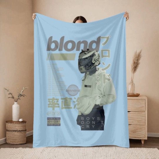 Discover Frank Ocean Blond Album Throw Blankets , Frank Blond Vintage 90s Throw Blankets