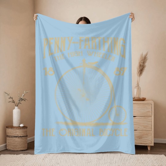 Discover Penny Farthing Throw Blankets