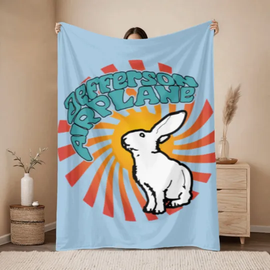 Discover Jefferson Airplane White Rabbit Throw Blankets