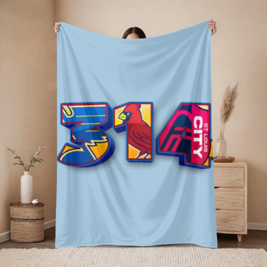 Discover Area Code St. Louis STL 314 Throw Blankets