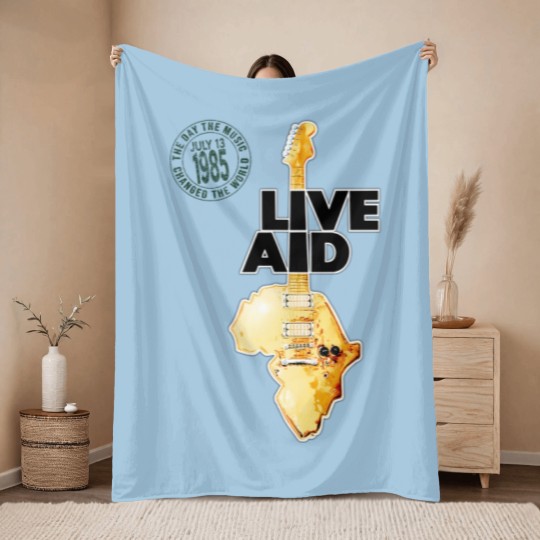 Discover Live Aid Concert Music Gig Event Live 1985 Wembley 80s Throw Blankets