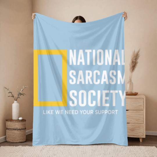 Discover national sarcasm society Throw Blankets