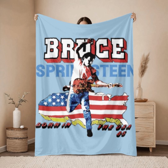 Discover Bruce Springsteen Bon In The Usa Throw Blankets, Vintage Bruce Springsteen Concert S-5Xl