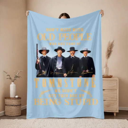 Discover Tombstone Movie Throw Blankets, Vintage Tombstone Graphic