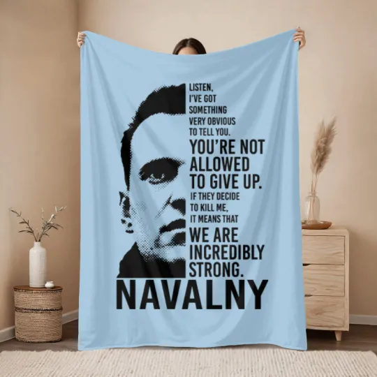 Discover Alexei Navalny Throw Blankets, RIP Alexei Navalny 1976-2024 Throw Blankets
