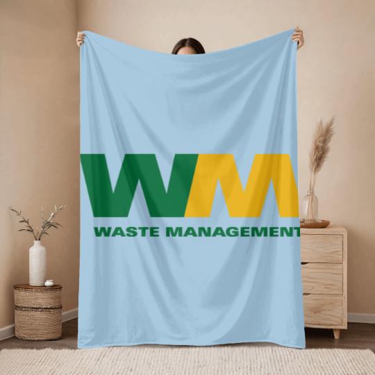 Discover WASTE MANAGEMENT LOGO Throw Blankets
