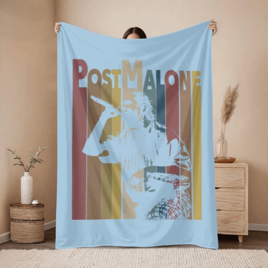 Discover Post Malone Rap Twelve Carat Tour Throw Blankets, Post Malone Throw Blankets, Post Malone Merch