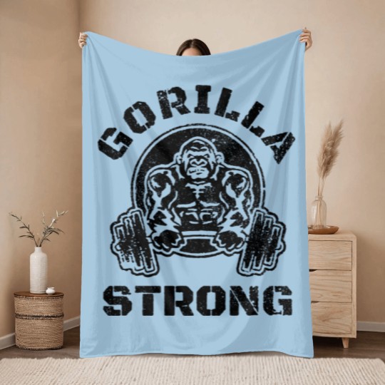 Discover GORILLA STRONG Gym Throw Blankets, Workout Throw Blankets, Gorilla Throw Blankets