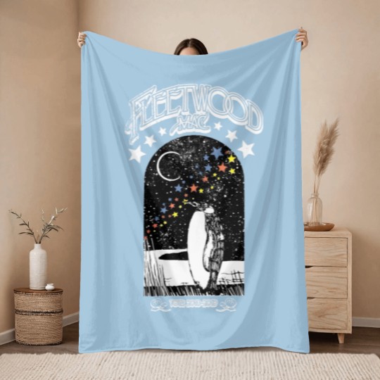 Discover Fleetwood Mac Penguin Portrait, Tour 2018-2019 White Throw Blankets