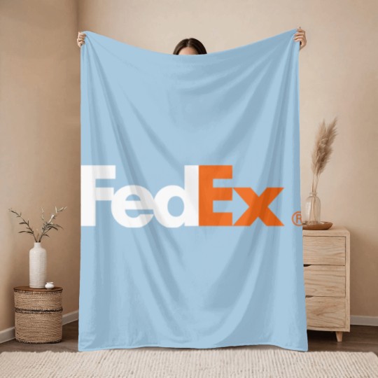 Discover FedEx Ground Delivery Logo Throw Blankets