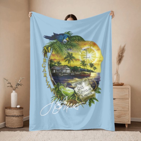 Discover Jimmy Buffett 1983 One Particular Harbor Signature Throw Blankets