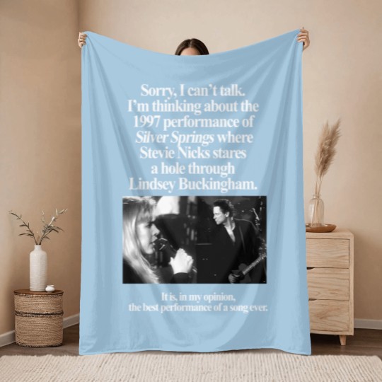Discover I'm Thinking About The 1997 Performance of Silver Springs Throw Blankets
