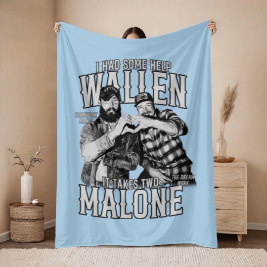 Discover Posty Wallen Throw Blankets, Morgan Malone Throw Blankets, Wallen And Malone Throw Blankets