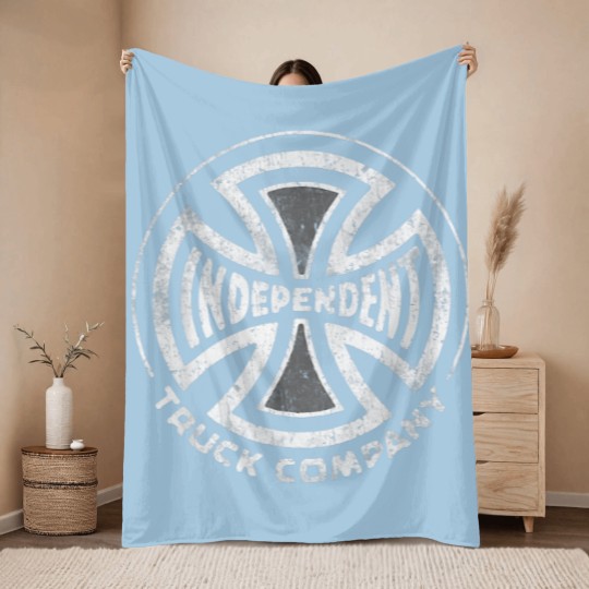 Discover Vintage Independent Truck Iron Cross Skateboard Truck Throw Blankets