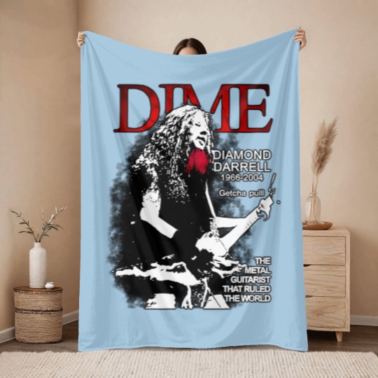 Discover Dimebag Darrell Mayhem Skull Damageplan Throw Blankets