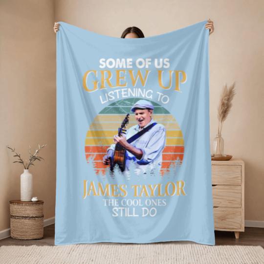 Discover some of us grew up listening to james taylor the cool ones still do vintage Throw Blankets