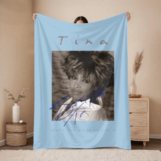 Discover Retro Signature Tina Turner Throw Blankets Short Sleeve Unisex Throw Blankets Throw Blankets For Men Women