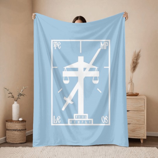 Discover Terry Davis Temple Os Retro Logo Throw Blankets
