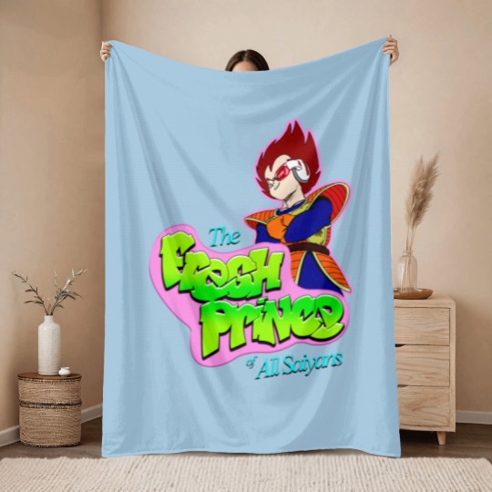 Discover Fresh Saiyan  dragon  fresh  of bel air  Saiyan  vegeta  dbz  dbs  ball Throw Blankets