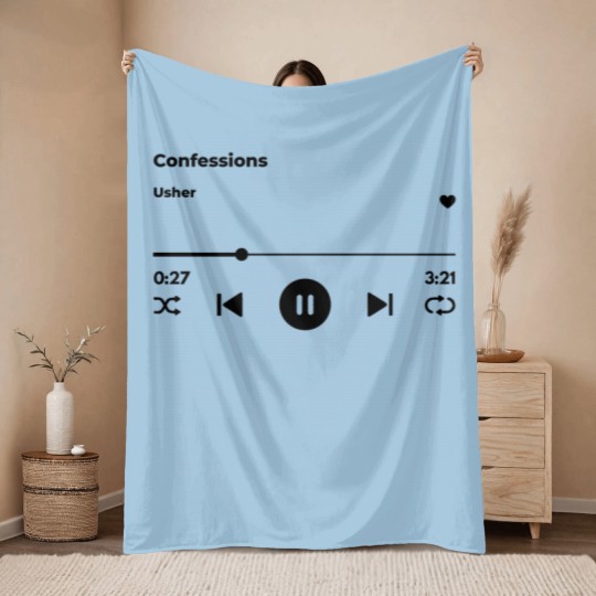 Discover Usher Confessions Throw Blankets | Hip Hop Fashion | R&B Throw Blankets