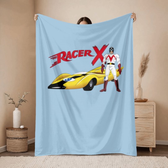 Discover Racer X Tribute to Original 60s Speed Racer Cartoon Series Throw Blankets