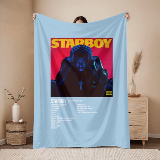 Discover Minimalist Album Music Throw Blankets, Weeknds Starboy Tour Album