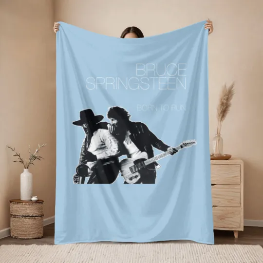 Discover Bruce Springsteen Born To Run Black Throw Blankets