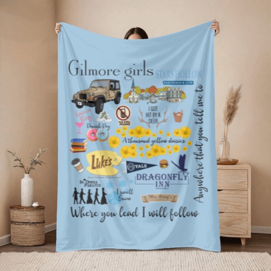 Discover Gilmore Girls Collection Throw Blankets, Gilmore Girls Stars Hollow Throw Blankets
