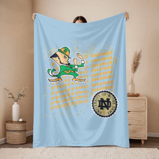 Discover Vintage 90s ND University Crewneck Throw Blankets