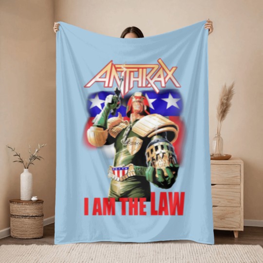 Discover Anthrax Throw Blankets Judge Dredd I AM THE LAW Throw Blankets NEW Heavy Metal Band
