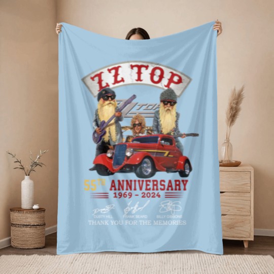 Discover ZZ Top 55th Anniversary Throw Blankets