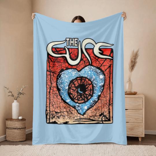 Discover Vintage The Cure Throw Blankets, The Cure Throw Blankets, Rock Music Graphic Throw Blankets