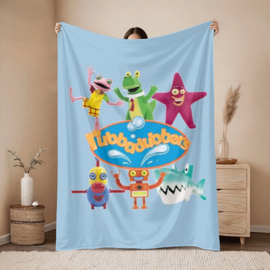 Discover Rubbadubbers cartoon kids show Throw Blankets