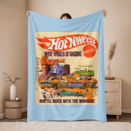 Discover Hot Wheels Vintage Wide World of Racing Throw Blankets