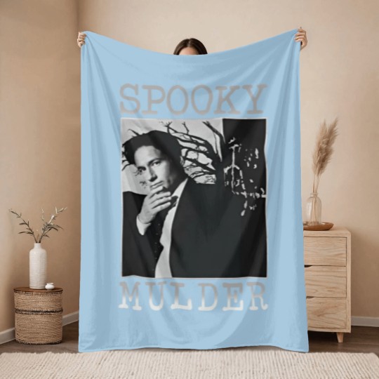 Discover The X Files Spooky Mulder Throw Blankets, The X Files Throw Blankets
