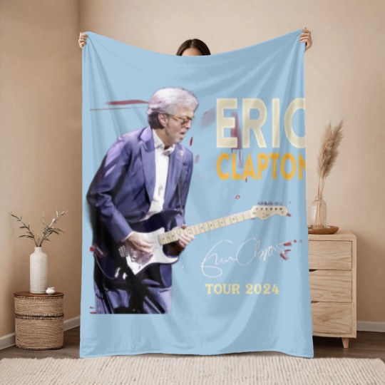 Discover Eric Clapton 2024 tour Music Black Throw Blankets Great Gift