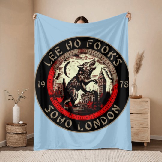 Discover Lee Ho Fooks - Soho London - 1978 - Warren Zevon - Werewolves of London - Block Print Throw Blankets