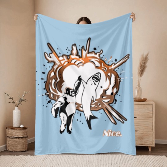Discover Shark Gorilla Nice High Five Throw Blankets
