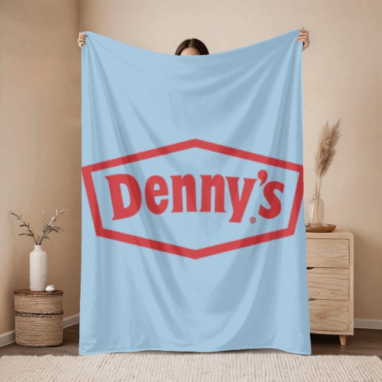 Discover Denny's Logo Restaurant Throw Blankets