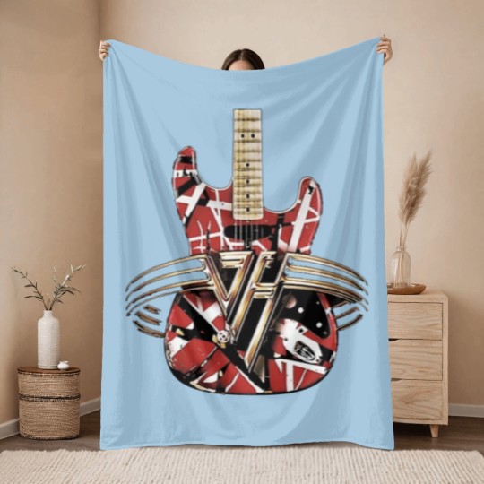 Discover red van guitar halen Throw Blankets