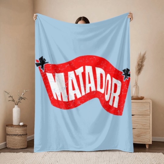 Discover Vintage Matador Records Distressed Throw Blankets