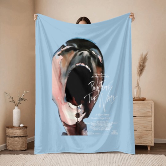 Discover The Pink Wall Poster Throw Blankets