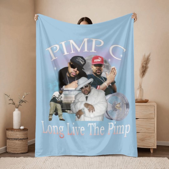 Discover Pimp C Throw Blankets, Pimp C Vintage Throw Blankets, Pimp C Hiphop Rapper Throw Blankets