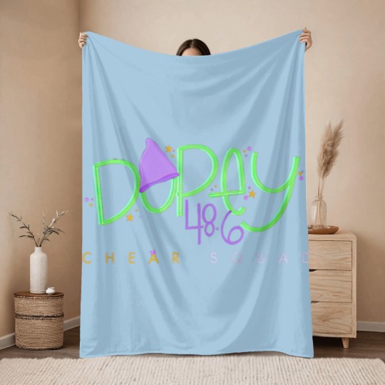 Discover Dopey Challenge ChEAR Squad Throw Blankets, WDW Dopey Runner Cheering Family Throw Blankets